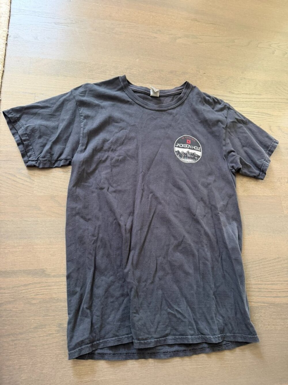 Jackson Hole Wyoming Graphic T-Shirt Black Size Medium